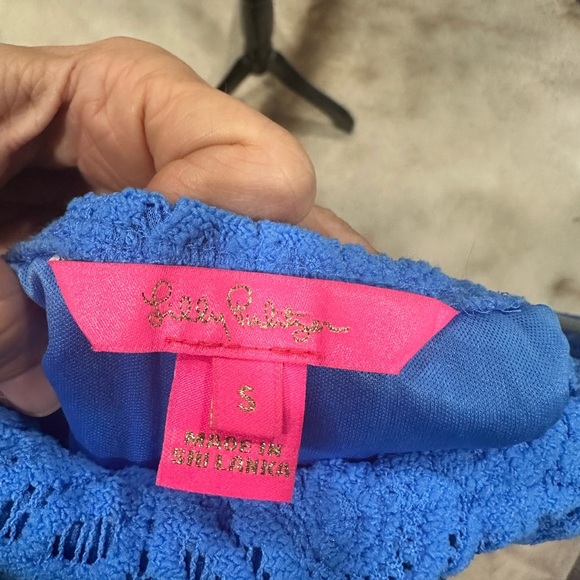 Lilly Pulitzer Lana Skort Romper Dress Size Small Blue Shell Lace Preppy Skort - Picture 8 of 9